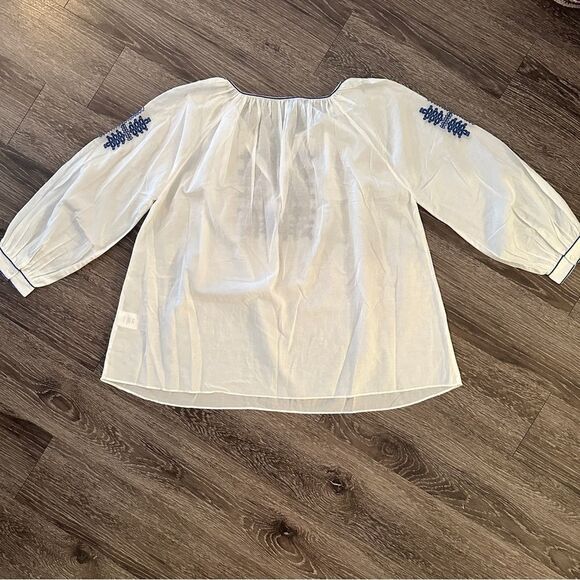 Nili Lotan Lanette Embroidered Poplin Blouse - Picture 9 of 9